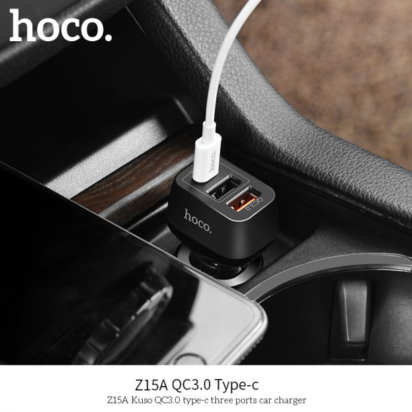 Bộ sạc nhanh trên oto Hoco Z15A đa năng